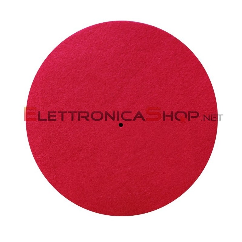Slipmat tappetino rosso in feltro antistatico 12" per giradischi