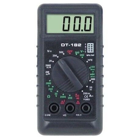 Mini digital tester multimetro amperometro con puntali DT-182